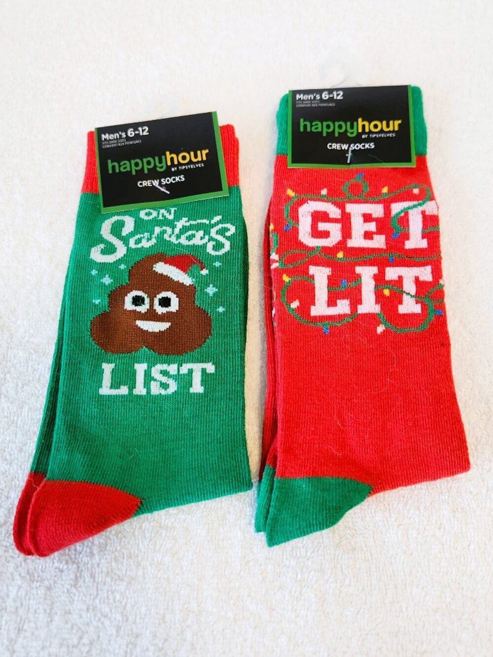 14 Pair Christmas Holiday Sock Lot NEW Tipsy Elves 12 Days Festive Socks